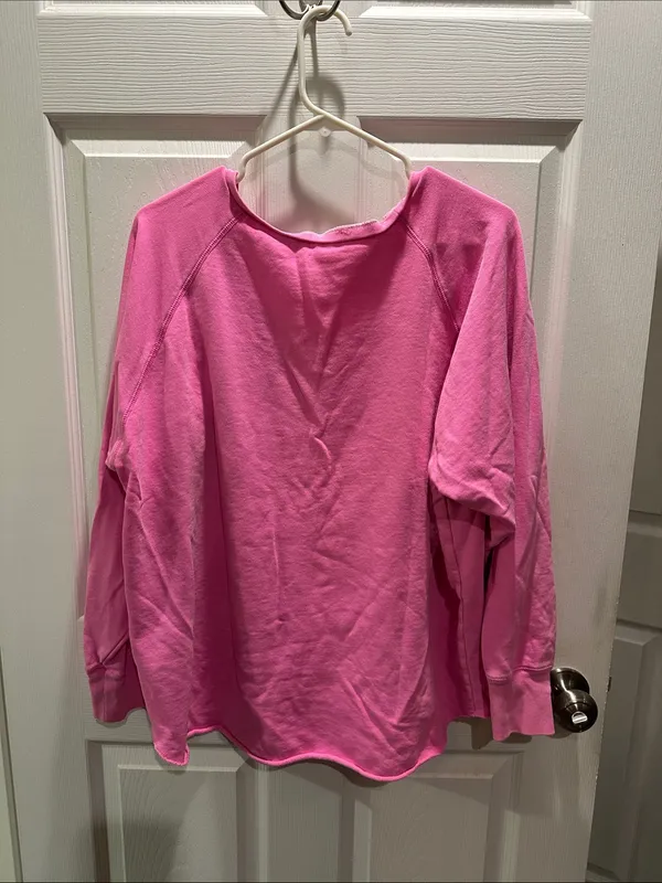 Women's Pink Long-Sleeve Scoop Neck Top - Image 2