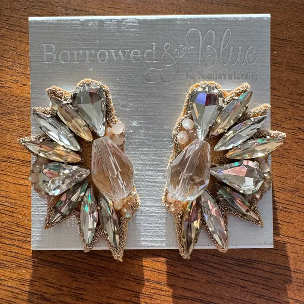 Borrowed & Blue by Southern Living Crystal Statement Earrings $28 Retail NWT - Image 4