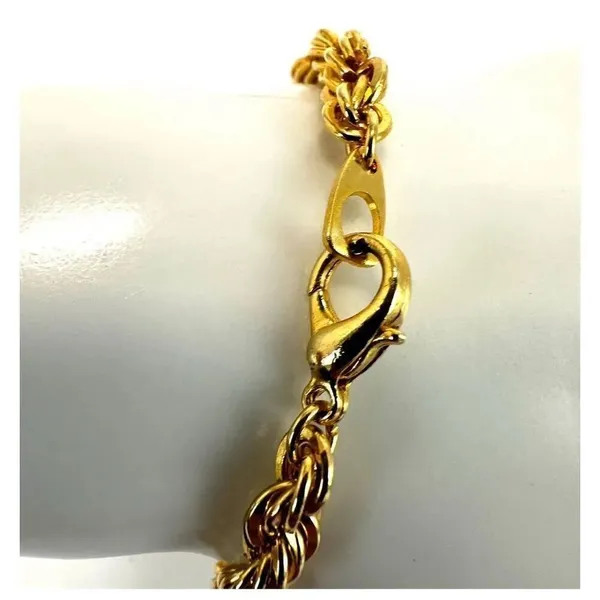 Gold tone braided bracelet Gold - Image 5
