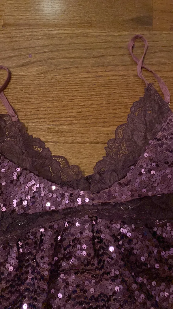 Free People NWT Intimately Right Rhythm Sequin Crop Camisole - Image 6