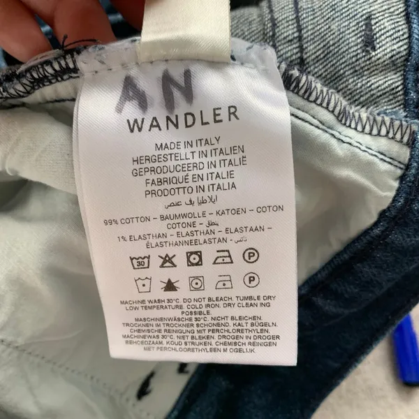 Wandler Daisy Flared Dark Blue Jeans Womens Size 26 - Image 10