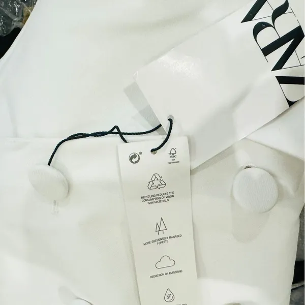 Zara Short waistcoat dress with lapel collar with voluminous back bow NEW - Image 15