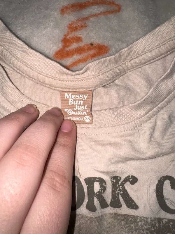 Graphic crop top Tan Size XS - Image 2