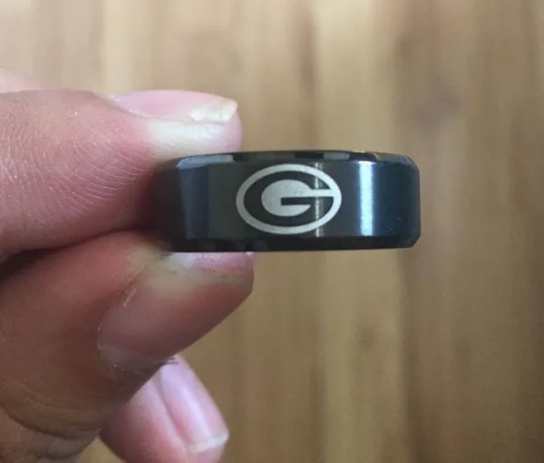 Black Green Bay Packers Ring - Image 3