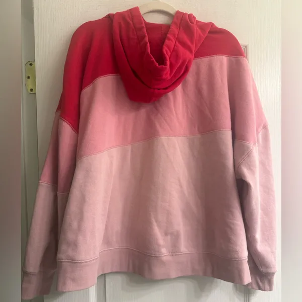 Torrid Pink Colorblock Valentine Cozy Fleece Relaxed Hoodie Sweatshirt - size 2 - Image 6