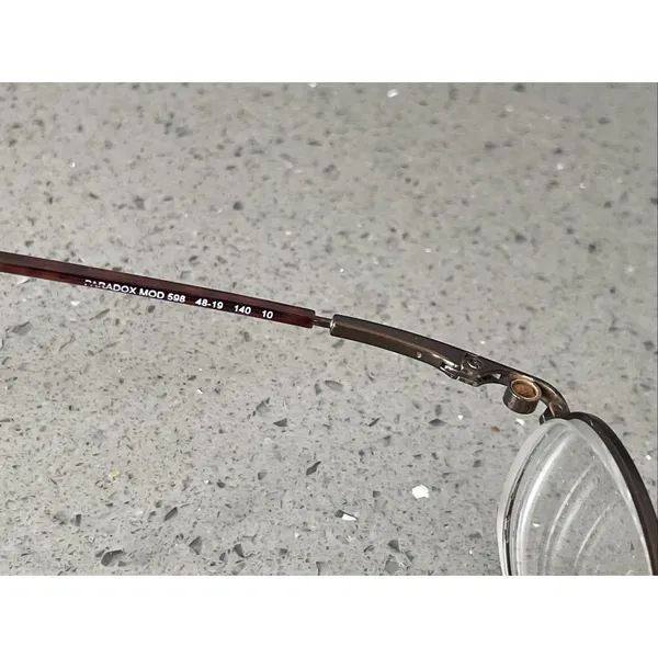 Paradox MOD 598 Eyeglasses FRAMES ONLY Easyclip 48-19-140 10 full rim Bronze - Image 6