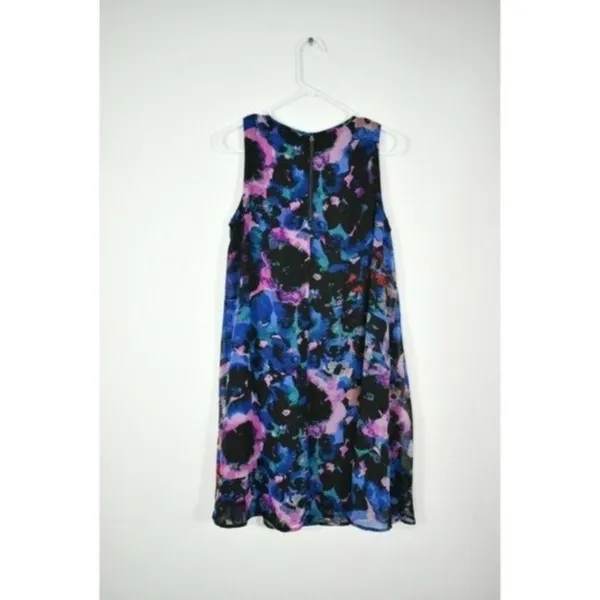 Taylor Colorful Watercolor Floral Shift Dress 8 - Image 3