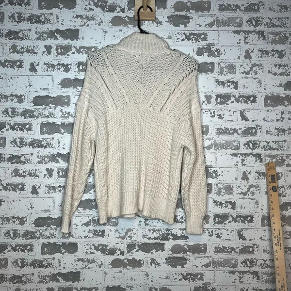 Aerie | women cream knitted Henley sweater - Image 4