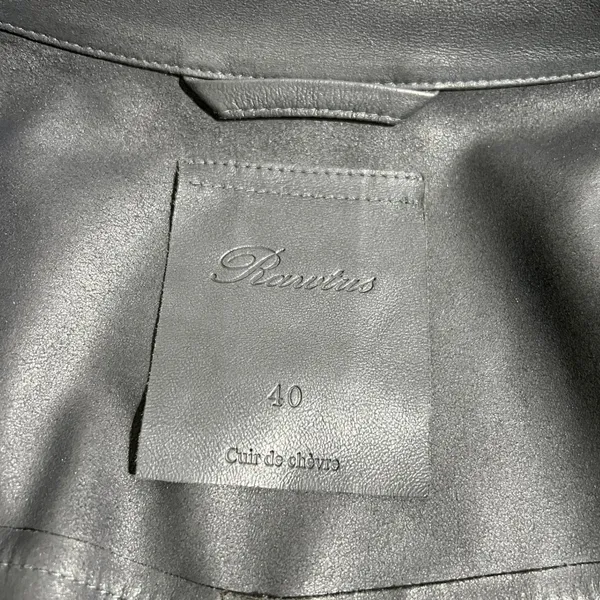 Rawtus Japanese Designer Goatskin Leather Moto Jacket Black 40 M - Image 3