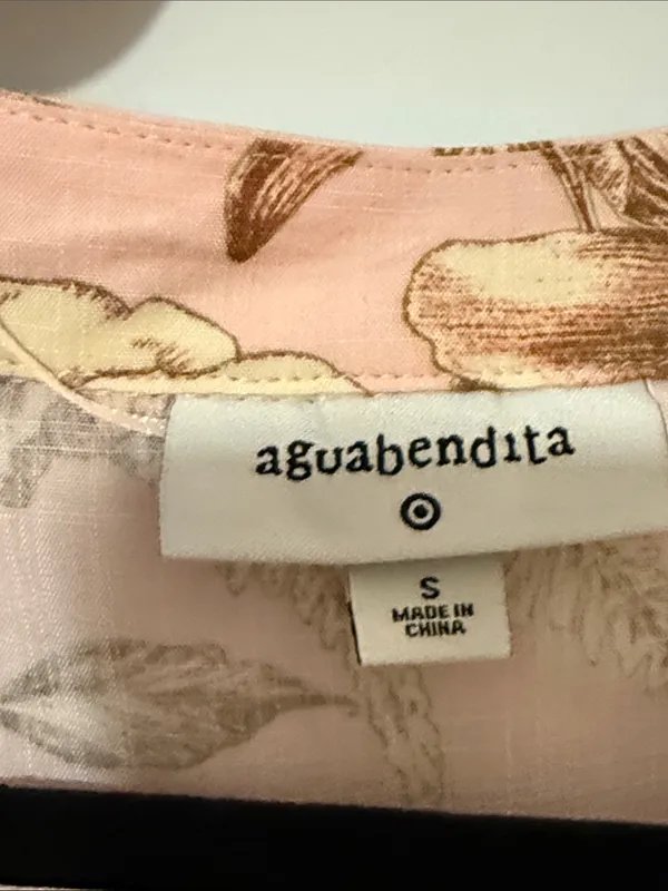 Agua Bendita Pink and Brown Floral Wrap Romper - Image 2