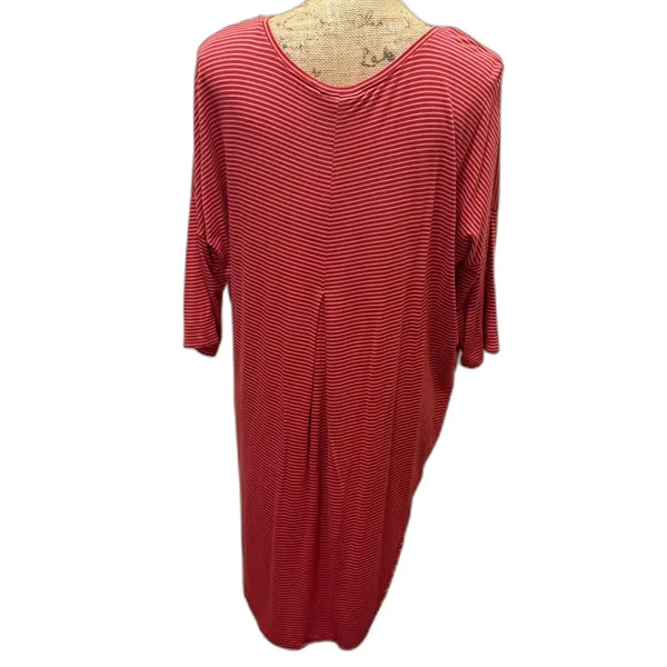 Floreat Loved by‎ Anthropologie Red Striped Dolman Sleeve Tunic Top Size Medium - Image 2