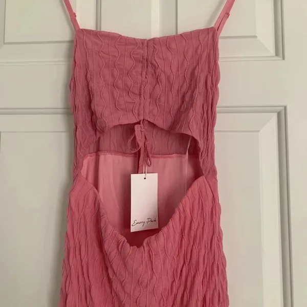 Emory Park‎ Kennedy Cut Out Midi Dress - Size M - Pink - NWT - Image 7