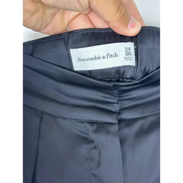 Abercrombie and Fitch High Rise Tailored Satin Pant Sz 24 S - Image 4