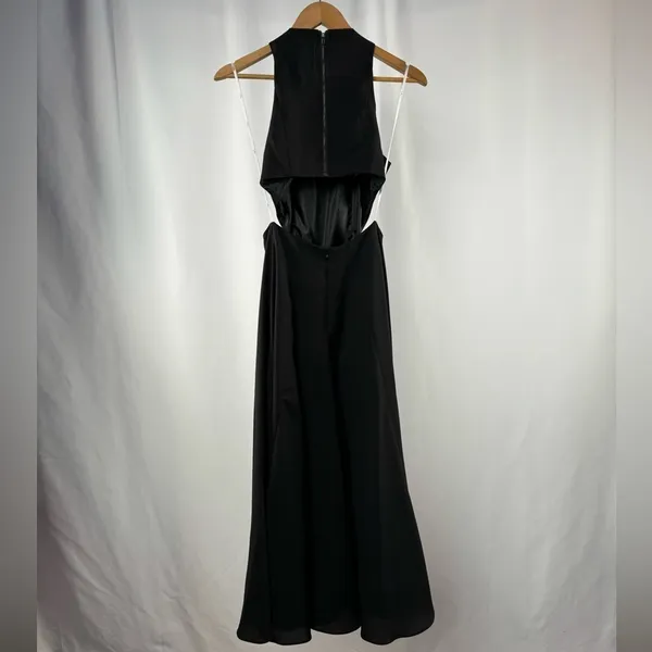 Lulus Open Back Sleevelss Flowing Midi Dress in‎ Black Size Small - Image 8