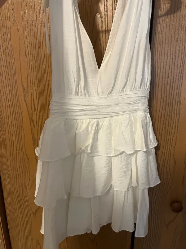These Three Boutique Indie Collection White Formal Short Graduation Boutique Dress - Image 3