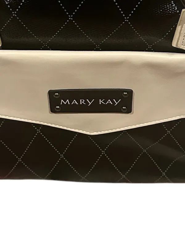 Mary Kay Business Black Cream Zippered Makeup Skincare Tools Travel Tote - Image 6