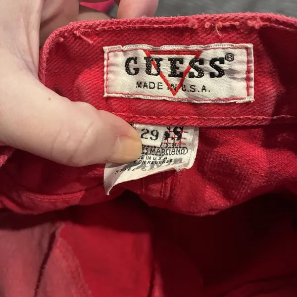 Guess by Georges Marciano Vintage Mid Rise Button Fly Red Jeans - Women's 29 - Image 11