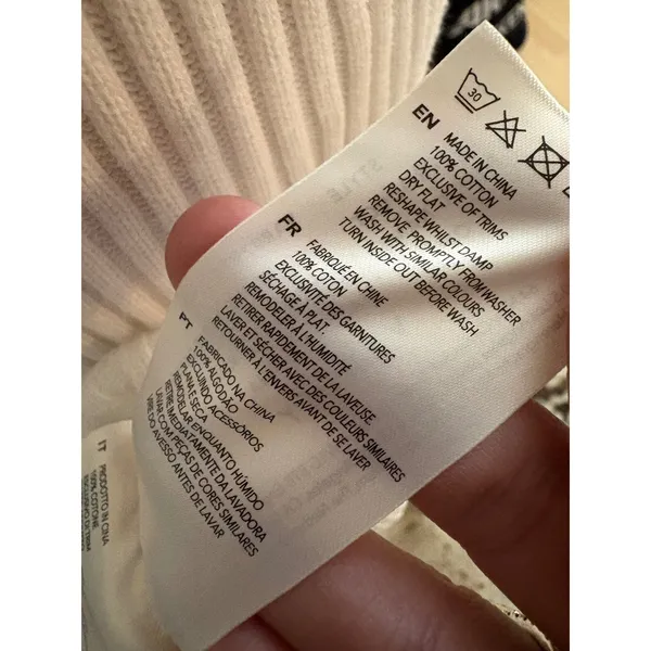 Varley Cheston Relaxed Knit Dress Midi In White Size Small - Image 7