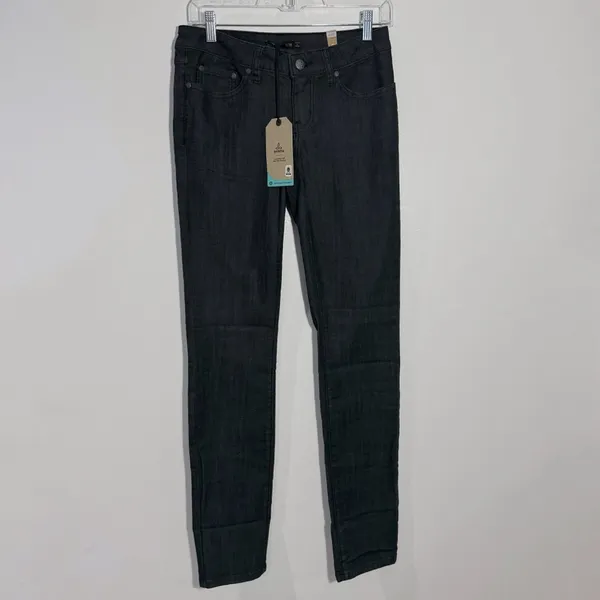 PRANA Kara Jeans In Denim Solid Size 2 Minimalist Casual Effortless Edgy Grunge‎ - Image 2