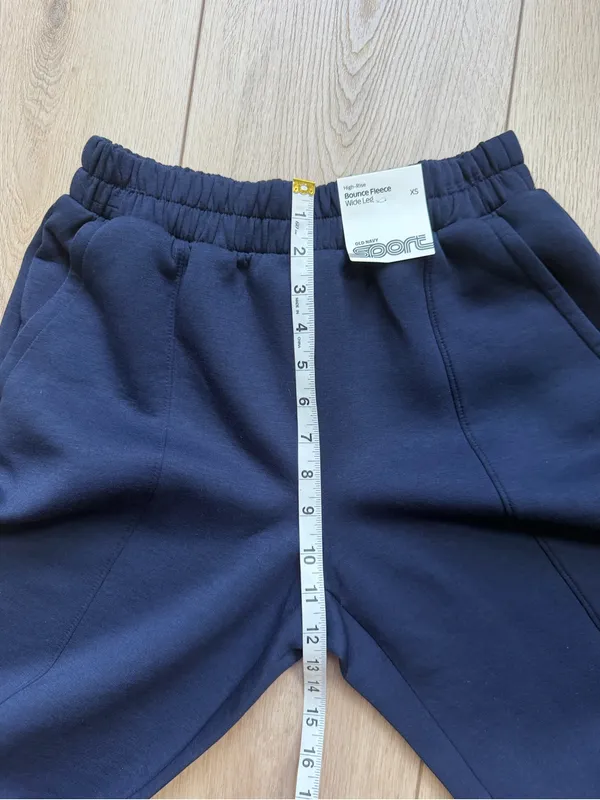 Old Navy Sport Bounce Fleece Wide Leg Pants Navy Blue Size XS NWT - Image 7