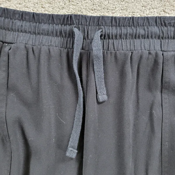 Splendid Sweatpants 2XL Black Hi Rise Drawstring‎ Tapered Leg Jogger Activewear - Image 4