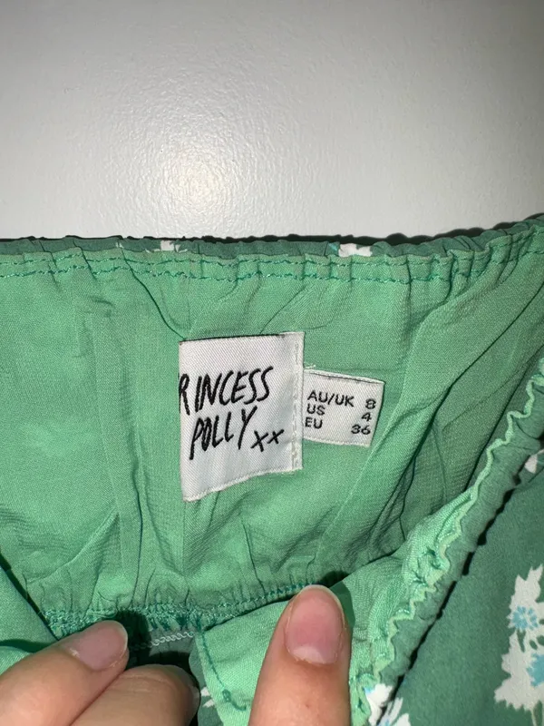 Princess Polly Green Floral Mini Dress - Image 3