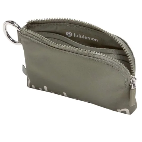 Lululemon Clippable Card Pouch Grey Sage / Light Ivory - Image 2