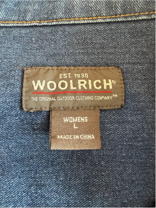 NWOT Woolrich Stretch Jean Jacket Women’s Large Americana Workwear Chic U9 - Image 3
