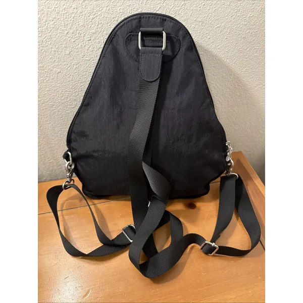 Baggallini Traverse Convertible Sling Bag Backpack Black Nylon Teardrop Shape - Image 4