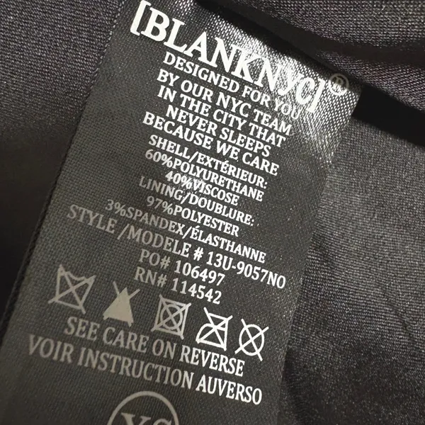 BlankNYC Black Vegan Leather Asymmetrical Moto Jacket XS - Image 3