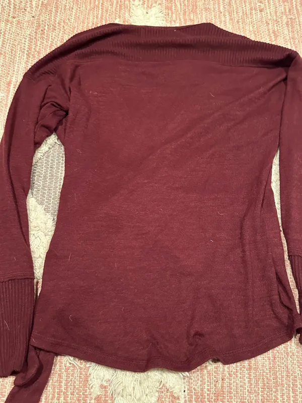 Y2K styled Abercrombie deep red wrap sweater - Image 4