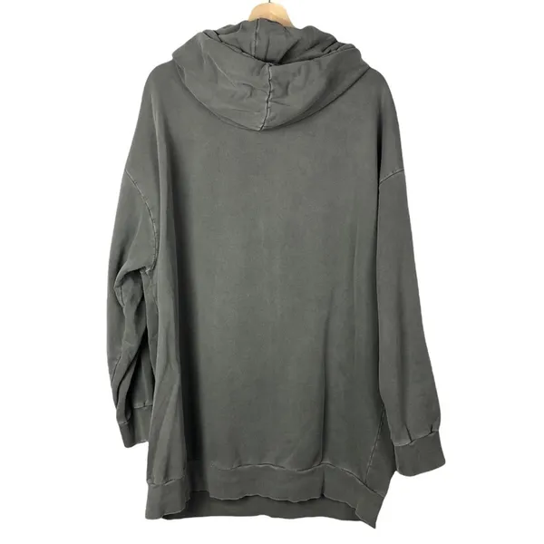 TopShop Dark Gray Oversized Long Relaxed Fit Hoodie Sweatshirt M/L‎ - Image 3