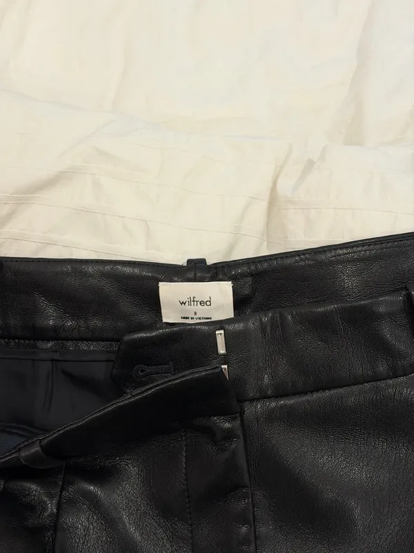 Aritzia Wilfred Effortless Pants leather  - Image 4