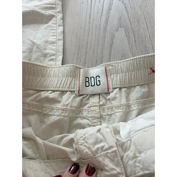 BDG Urban Outfitters Women’s Cream Y2K Cargo Pants Low Rise S Cotton - Image 5