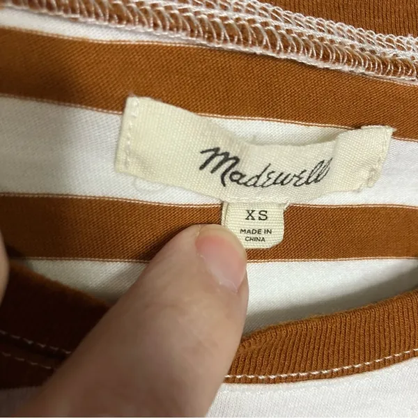 Madewell‎ north side long sleeve vintage tee striped size XS - Image 5