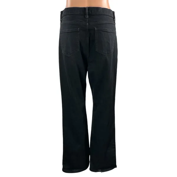 Uniqlo Women's Black High Waisted Flared Bootcut Relaxed Baggy Denim Jeans 28 - Image 3
