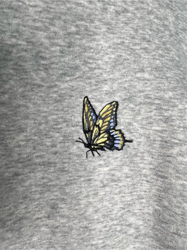 Sunday Best‎ Aritzia Ellie Cropped Embroidered Butterfly Fleece Sweater - Image 5