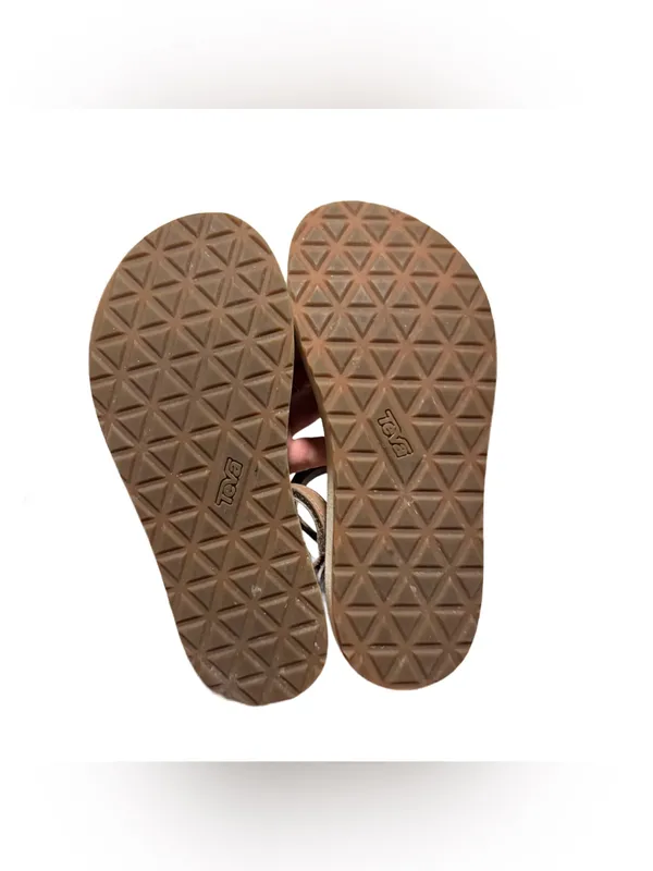 Teva Women's Original Universal Slim Lea Sandals Size 7 Casual Travel Shoe Brown - Image 5