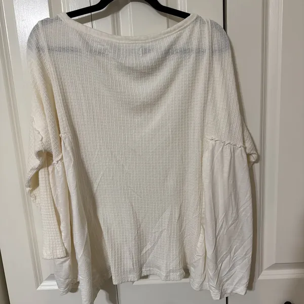 Women's True Craft Lightweight Flowy Cream Top‎ Sz Small Boho Cottage Core - Image 5