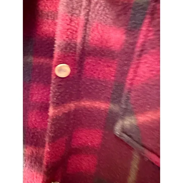 OneStep Up Authentic‎ Vintage Performance Fleece Plaid Button Up Jacket Size M - Image 2