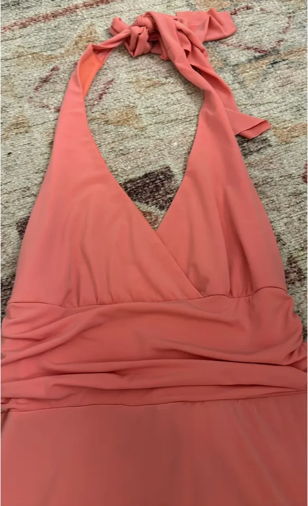 Vintage coral summer dress - Image 3