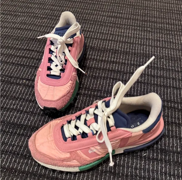 🔼Lacoste Elite Suede Leather Active Athletic Sneakers Pink Retro Vintage 8 - Image 4
