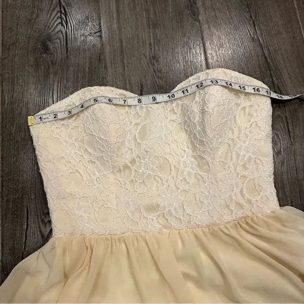Mori Lee Madeline Gardner Lace Bridesmaid Prom Dress Strapless Women Sz 10 - Image 12