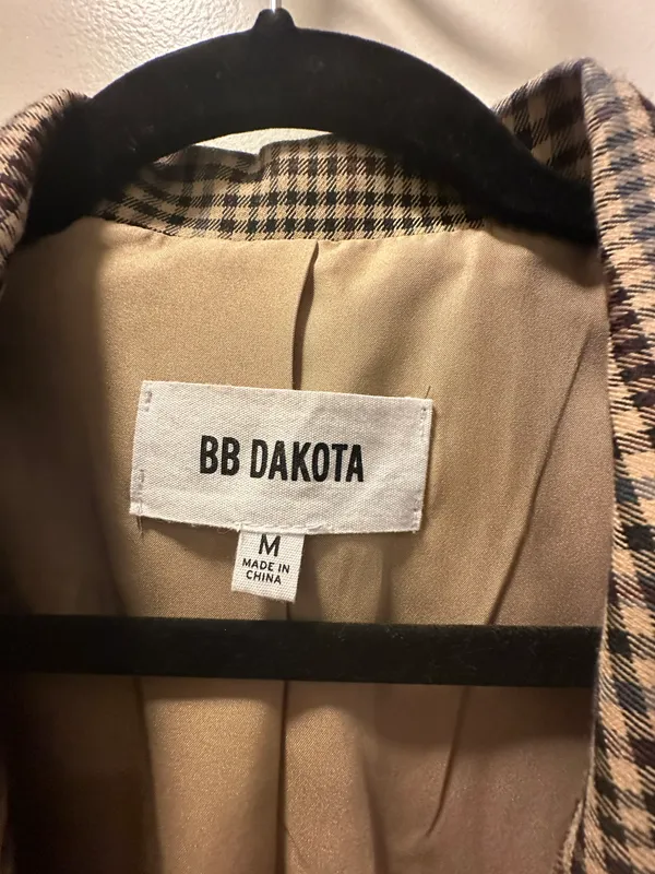 BB Dakota Plaid Tartan Blazer Jacket - Image 4