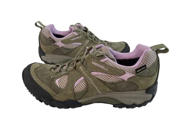 Merrell Chameleon Arc 2 Hiking Shoes Womens 7.5 Olive Orchid Lace Up Gor-Tex - Image 7