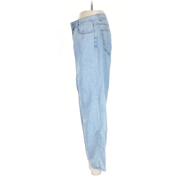 Light Wash High Rise Wide Leg Jeans Relaxed Baggy Y2K Denim Pants - Image 2