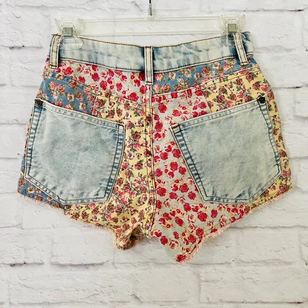 Farm Rio Floral Denim Shorts - Image 5