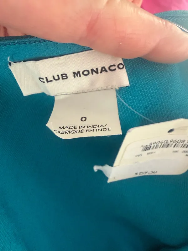 NWT Club Monaco Preppy Linen Blend Mermaid Teal Maxi Skirt Size 0. - Image 8