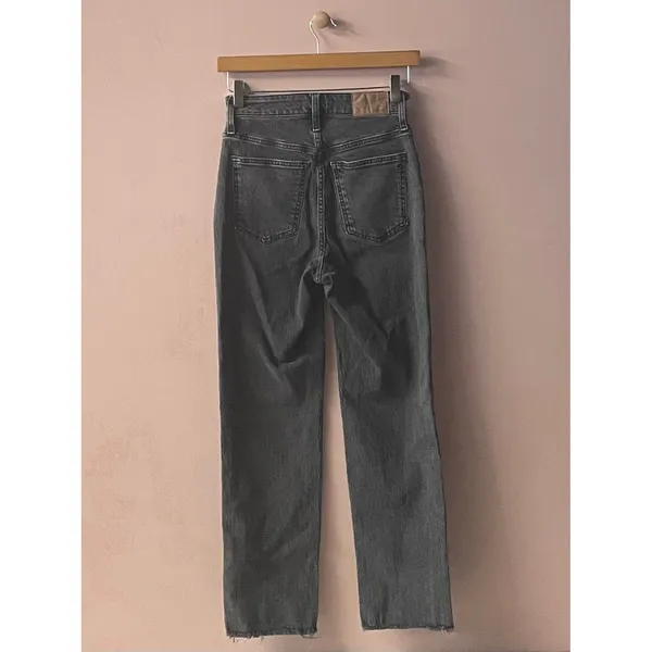 Madewell Black Wash Curvy Perfect Vintage Straight Jean Size 24 - Image 11
