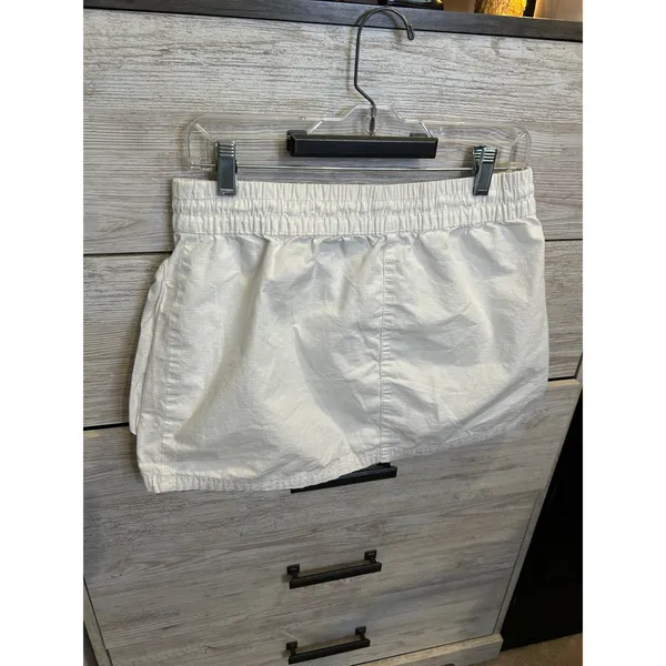 Zara White Cargo Mini Skirt Elastic Waist Utility Gorpcore Pockets Large - Image 5